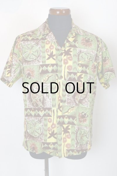 画像1: 50'S "The kahala" VINTAGE S/S COTTON ALOHA SHIRTS (1)