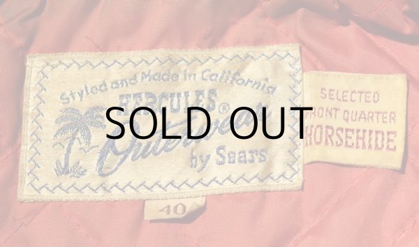 画像4: 50'S "HERCULES" VINTAGE LEATHER JKT/SIZE:40 (4)