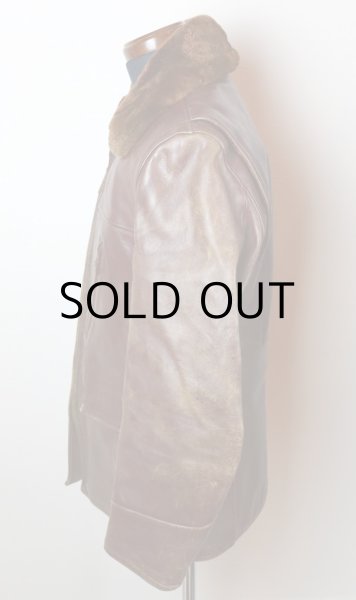 画像7: 50'S "WINDWARD" VINTAGE LEATHER CAR COAT (7)