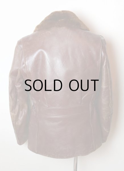 画像8: 50'S "WINDWARD" VINTAGE LEATHER CAR COAT (8)