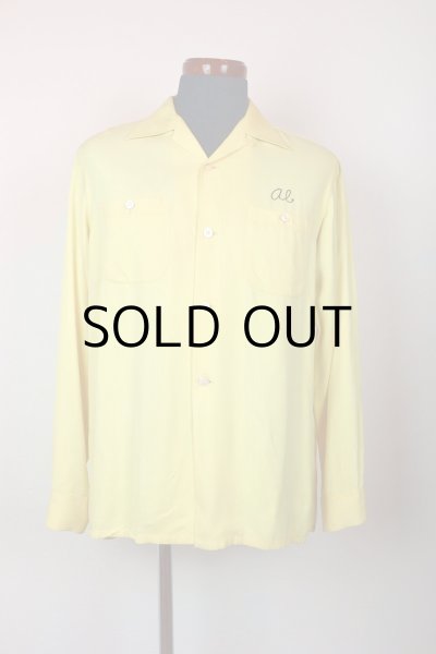 画像3: 50'S "Crown Prince" VINTAGE L/S RAYON SHIRTS (3)